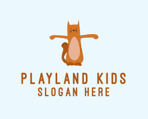 Playful Cat Kitten Feline logo design