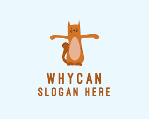 Kid - Playful Cat Kitten Feline logo design
