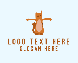 Animal Shelter - Playful Cat Kitten Feline logo design
