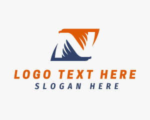 Letter N - Eagle Wings Logistics logo design