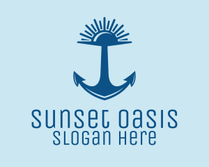 Sunset Bay Anchor logo design