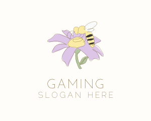 Beekeeping - Flower Hornet Bee logo design