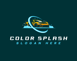 Cleaning Bubbles Sedan logo design