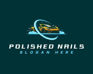 Cleaning Bubbles Sedan logo design