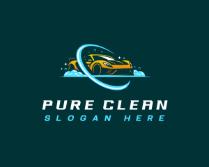 Cleaning Bubbles Sedan logo design