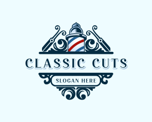 Elegant Haircut Barbershop logo design