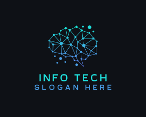 Information - Brain Circuit Network logo design