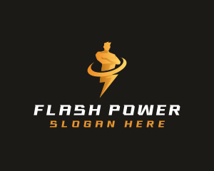 Human Lightning Electrician logo design