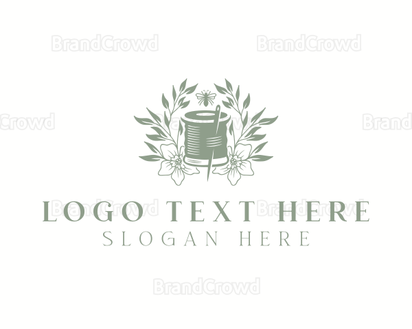 Sewing Needle Spool Logo