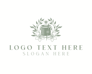 Quilting - Sewing Needle Spool logo design