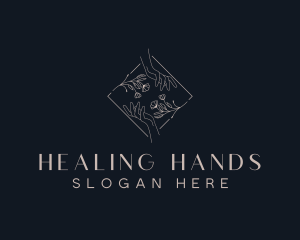 Holistic Floral Hands logo design