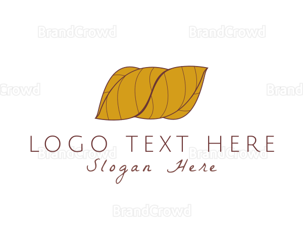 Autumn Wrapped Leaves Logo