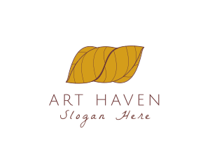 Autumn Wrapped Leaves logo design