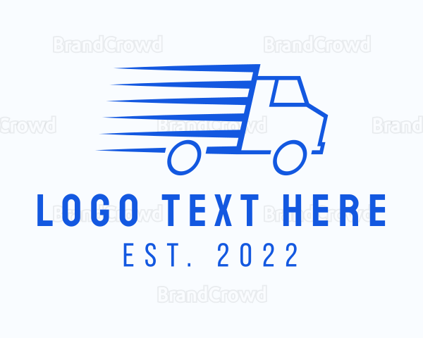 Fast Logistics Truck Van Logo