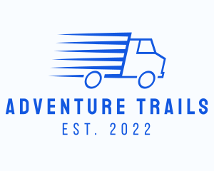 Fast Logistics Truck Van logo design