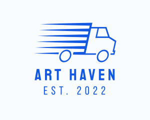 Fast Logistics Truck Van logo design