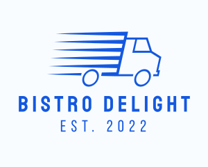 Fast Logistics Truck Van logo design