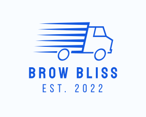 Fast Logistics Truck Van logo design