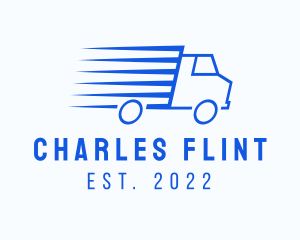 Fast Logistics Truck Van logo design