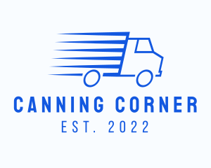 Fast Logistics Truck Van logo design