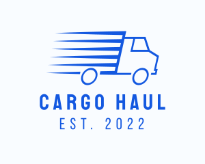 Fast Logistics Truck Van logo design