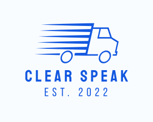 Fast Logistics Truck Van logo design