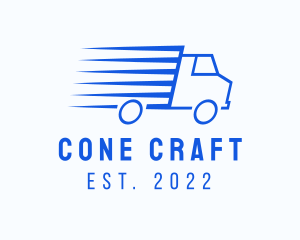 Fast Logistics Truck Van logo design