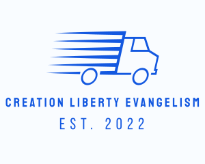 Fast Logistics Truck Van logo design