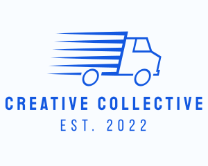 Fast Logistics Truck Van logo design