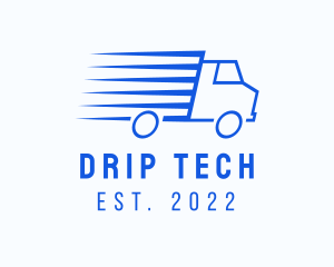 Fast Logistics Truck Van logo design