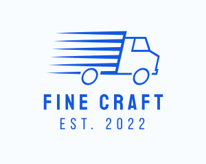 Fast Logistics Truck Van logo design