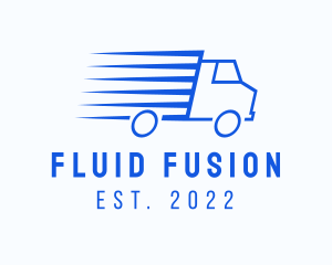 Fast Logistics Truck Van logo design