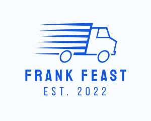 Fast Logistics Truck Van logo design