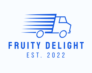 Fast Logistics Truck Van logo design