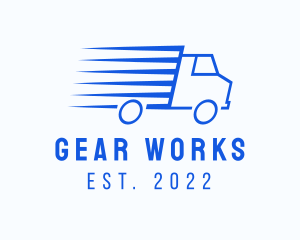 Fast Logistics Truck Van logo design