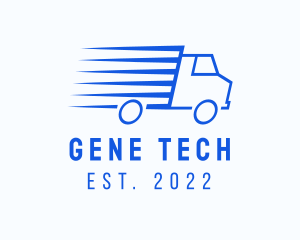 Fast Logistics Truck Van logo design