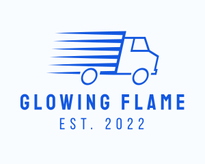 Fast Logistics Truck Van logo design