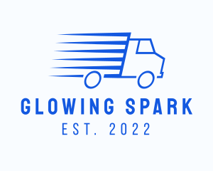 Fast Logistics Truck Van logo design