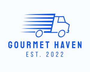 Fast Logistics Truck Van logo design