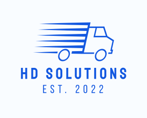 Fast Logistics Truck Van logo design