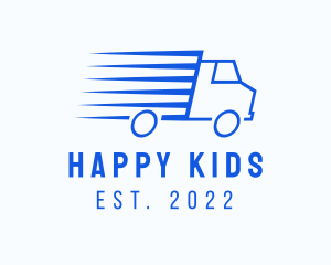 Fast Logistics Truck Van logo design