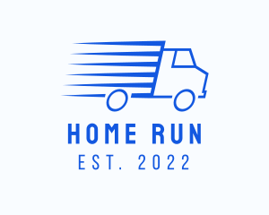 Fast Logistics Truck Van logo design