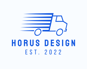 Fast Logistics Truck Van logo design