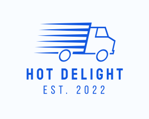 Fast Logistics Truck Van logo design