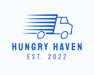 Fast Logistics Truck Van logo design