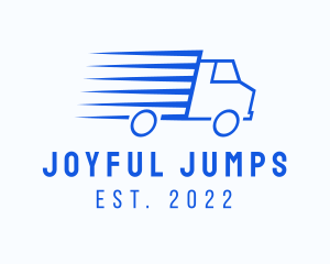 Fast Logistics Truck Van logo design