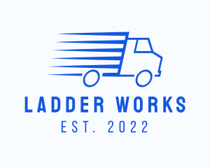 Fast Logistics Truck Van logo design