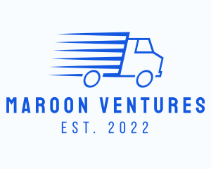 Fast Logistics Truck Van logo design