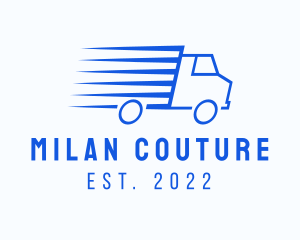 Fast Logistics Truck Van logo design