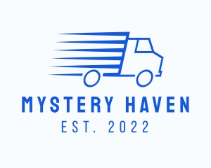 Fast Logistics Truck Van logo design